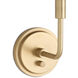 Polly 1 Light 8 inch Natural Brass Sconce Wall Light in Rattan Shade